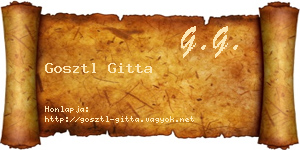 Gosztl Gitta névjegykártya